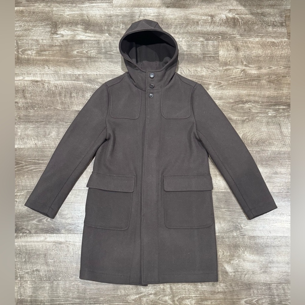 Slate & Stone Men’s Wool Blend Duffle Coat - Brown Medium